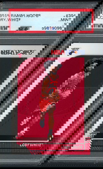 2019 Panini Hoops Coby White #204 RC PSA 9 Mint