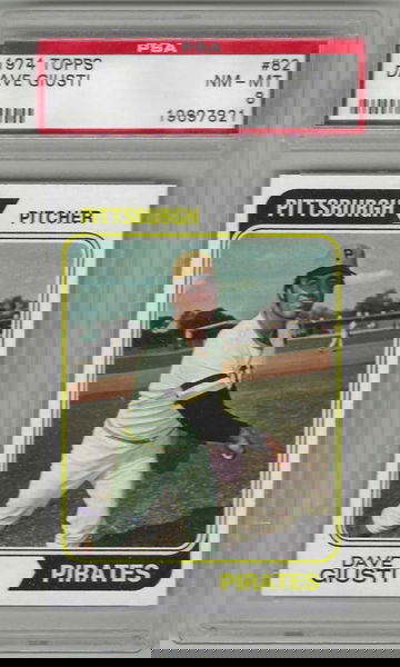 1974 Topps Baseball Card Dave Giusti #82 PSA 8 Pittsburgh Pirates