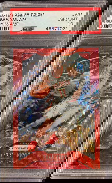 2019 Panini Prizm Trae Young Ruby Wave PSA 10 Gem Mint