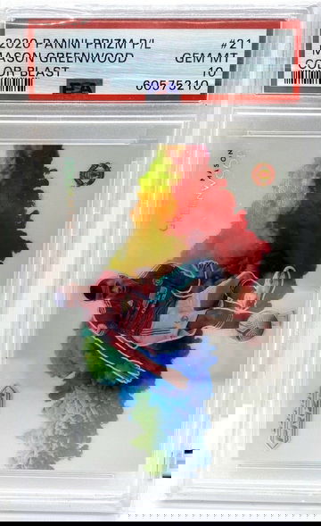 Mason Greenwood 2020 Panini Prizm Color Blast Premier League PSA 10 GEM MINT