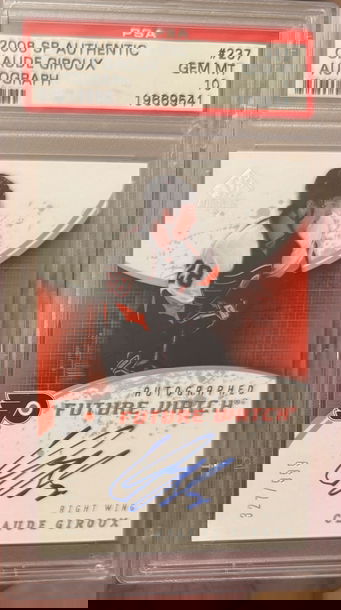 2008 SP Authentic Claude Giroux Rookie Auto /999 PSA 10