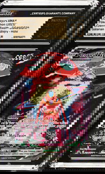 2023 Pokemon Crown Zenith Galarian Gallery Deoxys VMAX #GG45/GG70 CGC 10