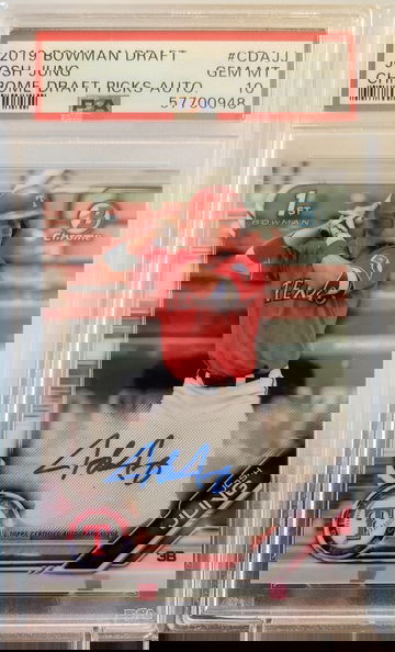 2019 Bowman Draft Josh Jung 1st Chrome Auto PSA 10 GEM MINT