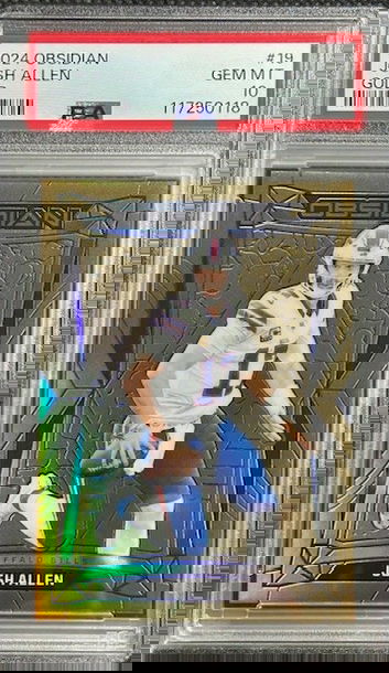 2024 Panini Obsidian Josh Allen Gold /10 SSP Buffalo Bills PSA 10 Gem Mint 