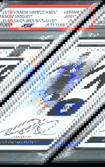 Mason Mount 2019 Panini Impeccable ELEGANCE Rookie Patch On Card Autograph #/35 PSA 9 Auto