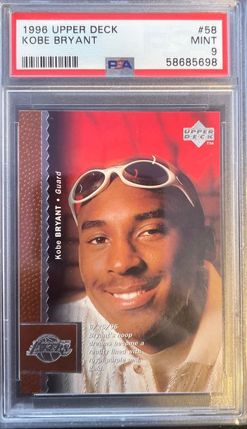 1996 UPPER DECK KOBE BRYANT ROOKIE PSA MINT 9