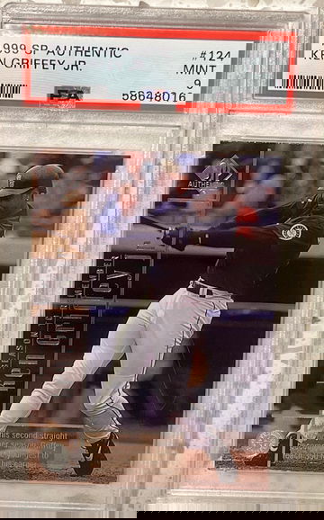 1999 SP authentic  upper deck Ken Griffey jr #124 psa 9