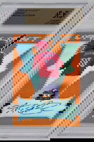 2018 Leaf Valiant Orange Autograph /35 Alec Bohm BGS 9.5 w 10 Auto