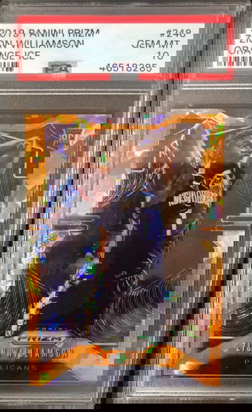 ZION WILLIAMSON 2019-20 Panini Prizm #248 Orange Ice PSA 10 GEM MINT