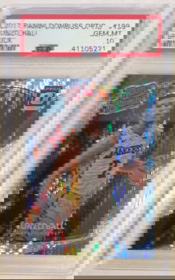 2017-18 Donruss Optic Shock #199 Lonzo Ball PSA 10 GEM MINT