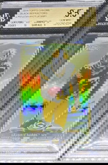 2014 Topps Chrome Davante Adams Black Refractor Rookie RC #143/299 BGS 9.5