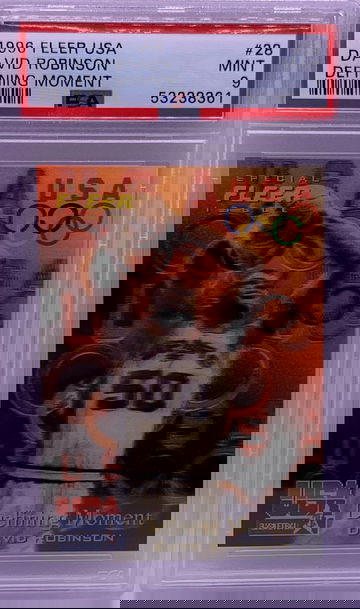 1996 FLEER USA DAVID ROBINSON DEFINING MOMENT PSA 9 #2B