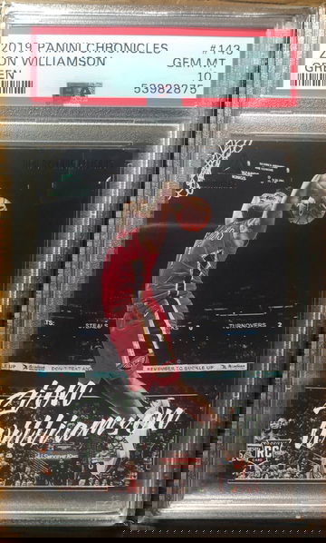 2019 Panini Chronicles Zion Williamson Luminance Green Parallel PSA 10