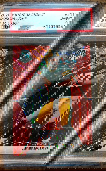 2020 Panini Mosaic Red Jordan Love RC #211 PSA 9