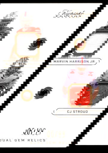 2024 Keepsake Marvin Harrison Jr CJ Stroud Dual Gem Patch Relic /99