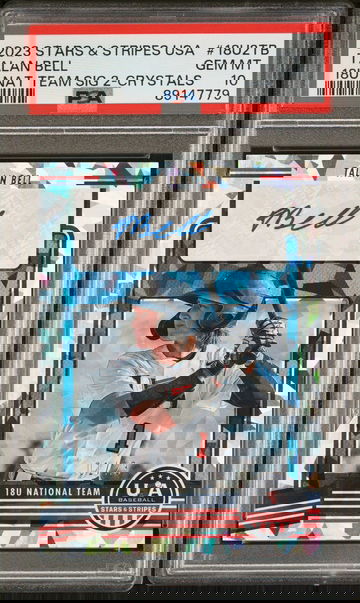 2023 Panini Stars & Stripes Crystals Talan Bell #18U2-TB /23 PSA 10