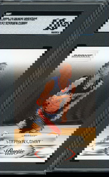 Stephen Curry 2009-10 Panini Prestige Rookie RC Card SGC 10 Gem Mint #157