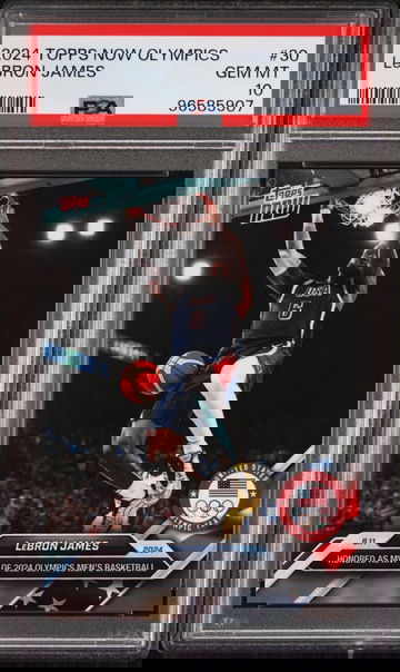 2024 Topps Now Olympics 30 LeBron James PSA 10 GEM MINT