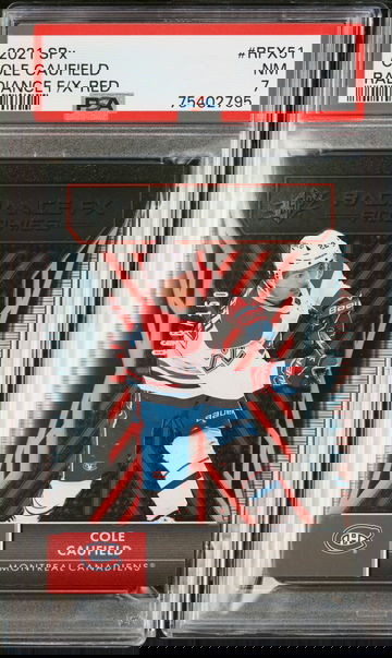 2021 SPX Radiance F/X Cole Caufield #RFX51 Radiance F/X-Red PSA 7