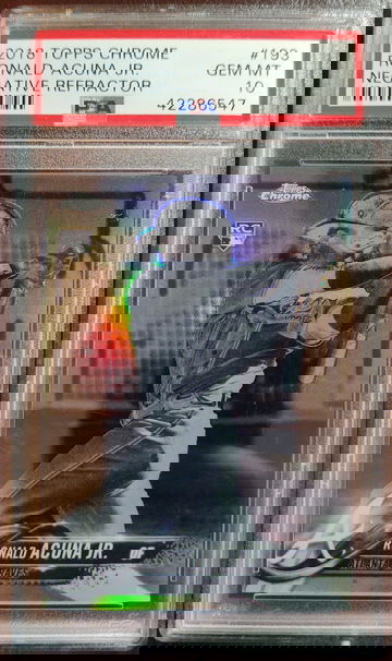 2018 Topps Chrome Ronald Acuna Jr. #193 Negative Refractor PSA 10