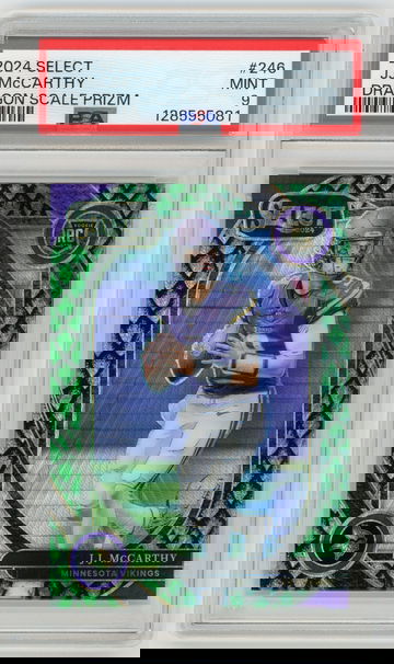 JJ MCCARTHY 2024 Panini Select Dragon Scale Rc #31/81 PSA 9