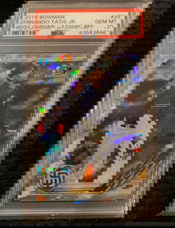 FERNANDO TATIS JR 2019 BOWMAN CHROME ATOMIC REFRACTOR PSA 10