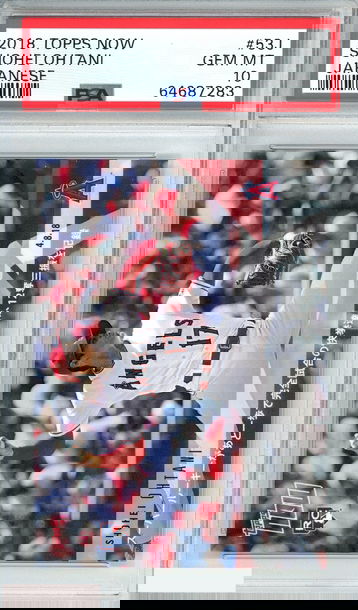 2018 TOPPS NOW SHOHEI OHTANI #53J JAPANESE ROOKIE PSA 10 GEM MT