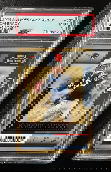 TOM BRADY 2004 Contenders Hawaii Parallel /25 PSA 9 - Pop 2