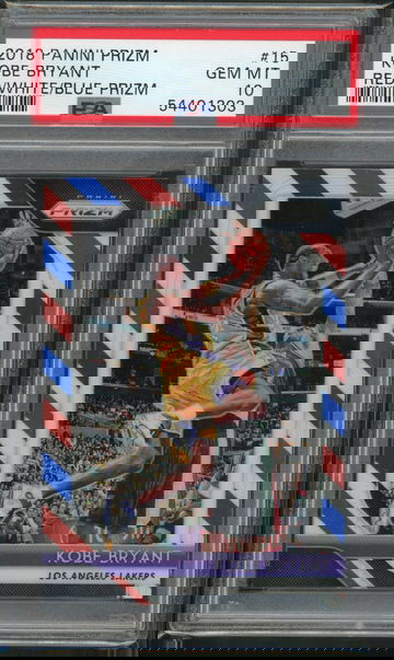 2018 Prizm Kobe Bryant Red White Blue Prizm PSA 10 