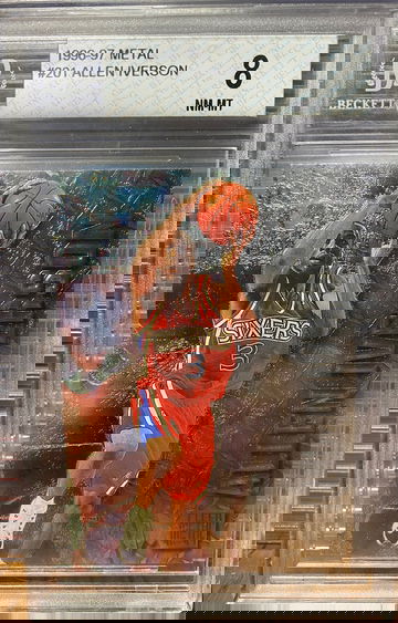 1996-97 METAL #201 ALLEN IVERSON BGS 8 ROOKIE CARD