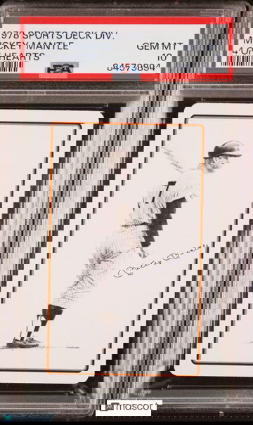 1978 Sports Deck Divison Mickey Mantle PSA 10 - Yankees - HOF - Four of Hearts