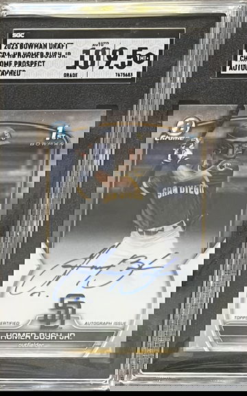 2023 Bowman Draft Homer Bush Jr. Chrome Auto 1st Prospect CDA-HB SGC Slab 10/9.5