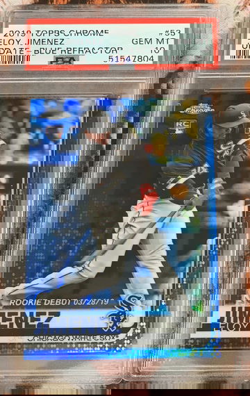 2019 Topps Chrome Update Eloy Jimenez Blue Fractor 127/150 PSA 10🔥🔥