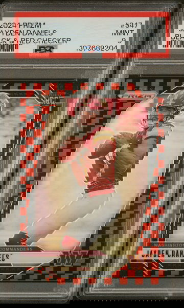 2024 Prizm Prizms Black and Red Checker Jayden Daniels #347 PSA 9