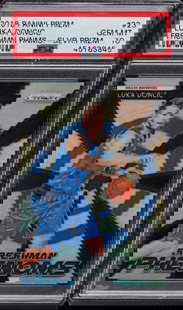 2018-19 Panini Prizm Luka Doncic Freshman Phenoms #23 Silver Prizm PSA 10