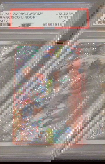 Francisco Lindor RC 2015 Topps Chrome Update #US286 PSA 9 Sparkle