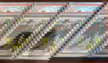 BOBBY WITT JR 2020 BOWMAN CHROME PSA 10 GEM MINT LOT OF 3