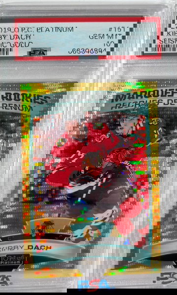 2019 O-Pee-Chee Platinum Kirby Dach Seismic Gold Rookie Card PSA 10 Gem Mint