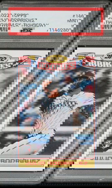 2022 Topps Julio Rodriguez Throwback Thursday #146 PSA 9