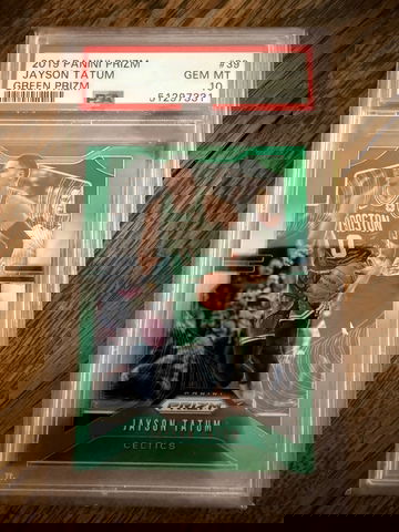 Jayson Tatum 2019 Panini Prizm Green PSA 10 