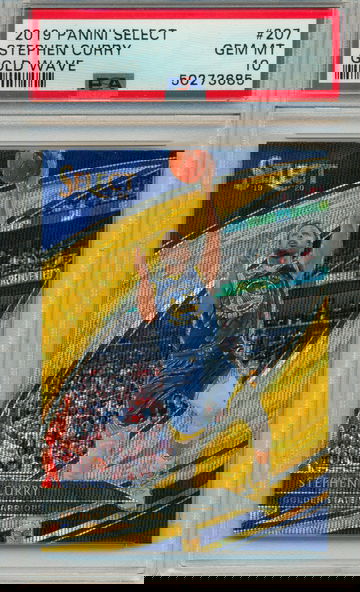 2019 Select Stephen Curry Courtside Gold Wave Prizm PSA 10