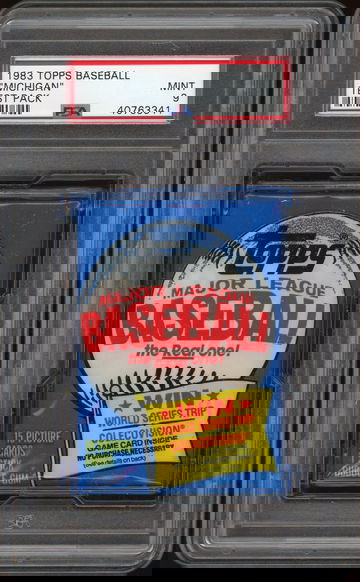 1983 Topps Baseball Michigan Test Pack PSA 9