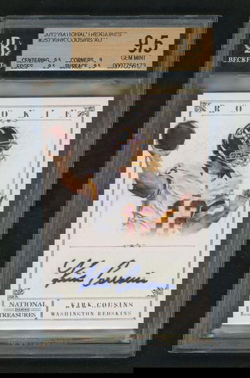 2012 Panini National Treasures Kirk Cousins #257 Auto /99 BGS 9.5 Auto 10