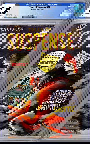 TALES OF SUSPENSE #22 CGC 1.8 STAN LEE STORY JACK KIRBY STEVE DITKO CVR/ART 1961