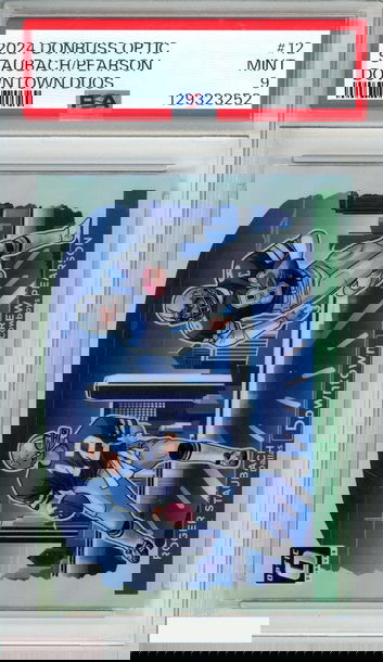 2024 PANINI DONRUSS OPTIC DOWNTOWN DUOS ROGER STAUBACH DREW PEARSON #12 PSA 9