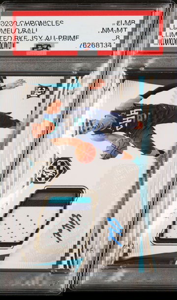 2020 Limited Lamelo Ball /25 Rookie Patch Auto RC PSA 8