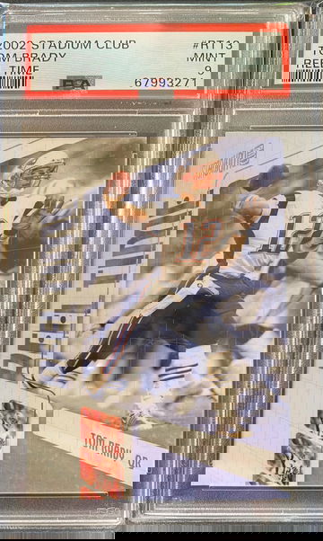 2002 Stadium Club Tom Brady Reel Time PSA 9