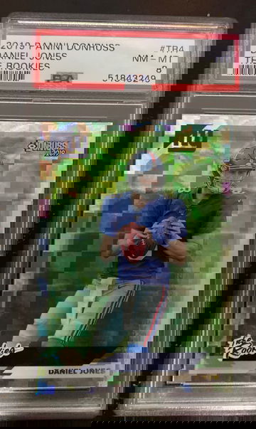 2019 donruss the rookies daniel jones psa 8