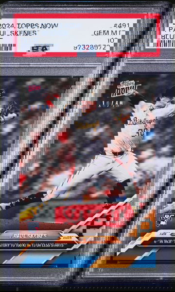 2024 TOPPS NOW MLB PAUL SKENES /49 BLUE #491 RC ROOKIE PSA 10