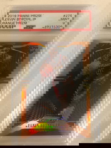 2019 prizm Kevin porter jr orange /49 psa 9